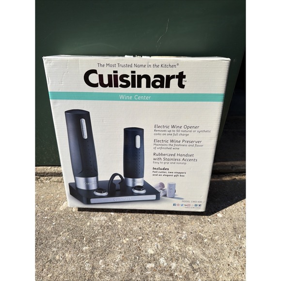 Cuisinart Other - Cuisinart CWO-400 Electric Wine Center W/ Electric Wine Opener & Preserver Black